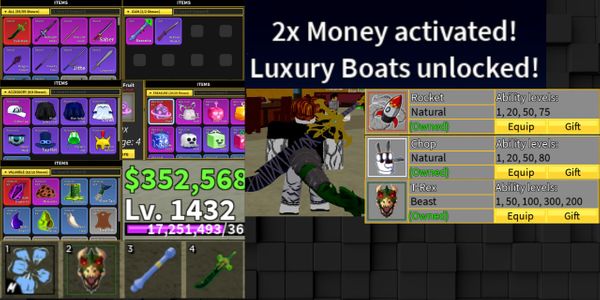 Perm Rocket Plain Account, Chop, T-Rex Storage +4 (check description)