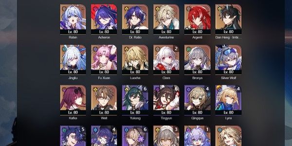 Asia HSR Account (Lv 70) Acheron (Sign) + Robin + Aventurine + Argenti + Dan Heng + Jing Liu + Silver Wolf +Kafka (Sign)+ Loucha + Dr Ratio etc