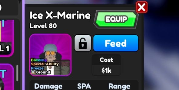 ice x-marine (aokiji) - all star tower defense