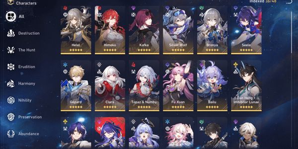 [ASIA] TL 70 ENDGAME ACCOUNT KAFKA +SIGN, ROBIN + SIGN, ACHERON, DANHENG IL, FUXUAN, TOPAZ, SEELE, SILVER WOLF