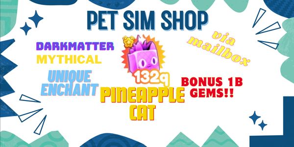Pineapple Cat ( Mythcal + Dark Matter) Unique Random l Bonus 1B DM