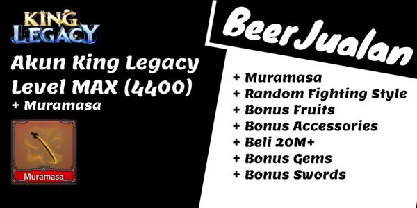 King Legacy Account Level Max + Muramasa