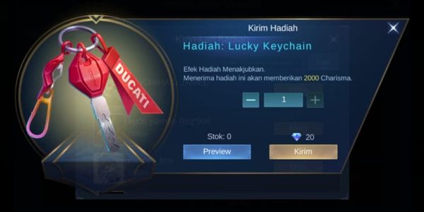 Prize: Lukcy Keychain