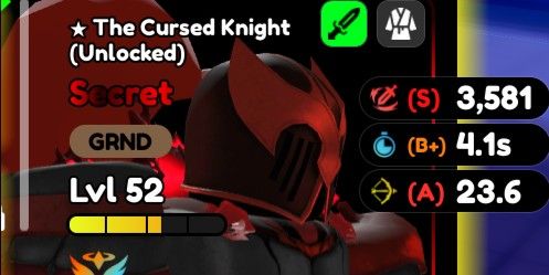 THE CURSED KNIGHT (UNLOCKED) REQIUEM MAX LVL