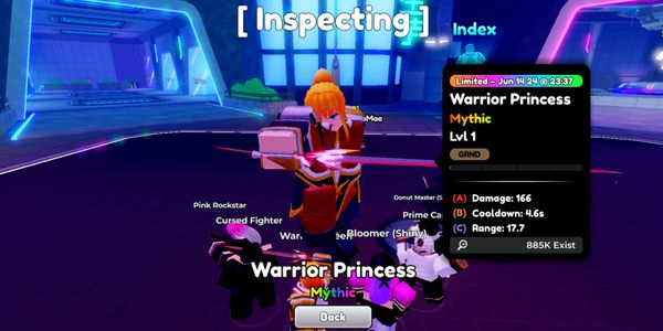 Beli Unit Warrior Princess (UnEvo) [LIMITED] - Anime Defenders Anime ...