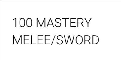 Mastery Sword/Melee