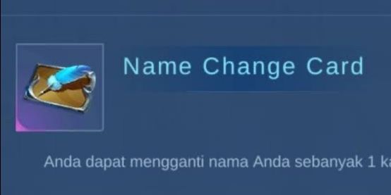 Name Change Card