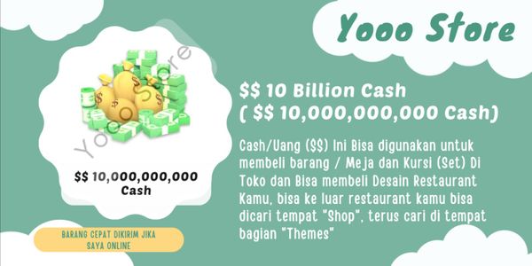 My Restaurant - $$ 10 Billion Cash ($$ 10,000,000,000 Cash)