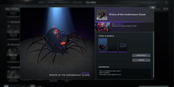 Widow of the Undermount Gloom (Broodmother Set Aghanim's 2021 Collector's Cache)