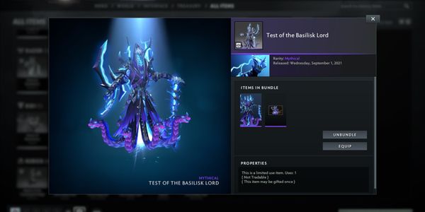Test of the Basilisk Lord (Razor Set Aghanim's 2021 Collector's Cache)