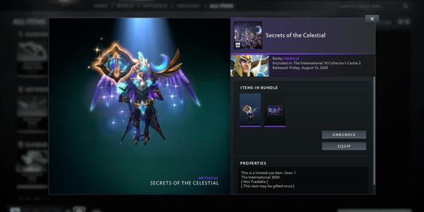 Secrets of the Celestial (Bundle Skywrath Mage Collector's Cache TI 10)