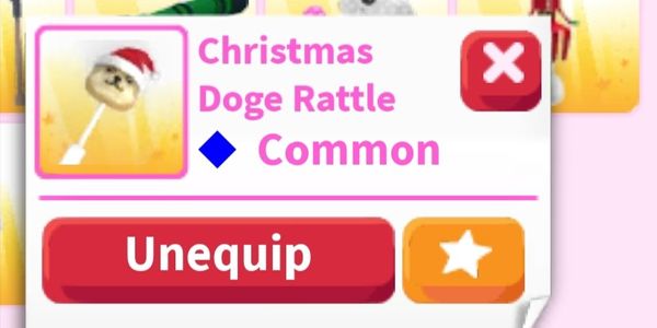 Christmas Doge Rattle Rainbow Toy (Christmas Event Limited)
