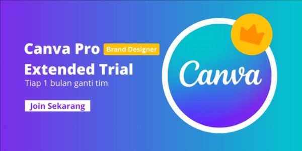 Canva Pro extended trial 1 bulan (Brand Designer)