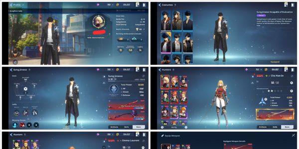 Lv50 | Sung Jin-woo 56K+ScytheA2+Plum | Cha Hae-In A2+SignA2, Emma A1+Sign, Seo Jiwoo+Sign | Hunter 7 SSR, 12 SR | Battle Tier 14 SL29