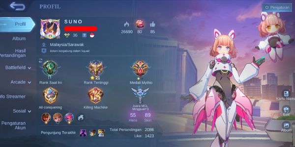 Smurf Account | Aspirant Angela | Low Match + Lots of BP