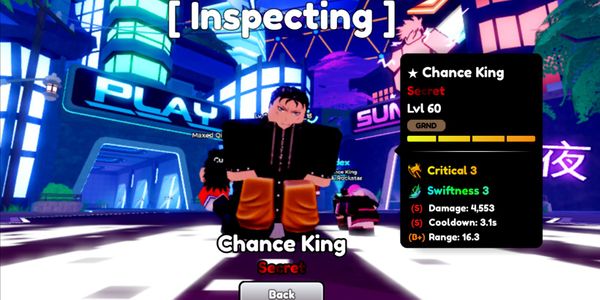 Chance King (Hakari Evolved) Double Trait (Critical 3, Swiftness 3) S/S/B+ Anime Defenders
