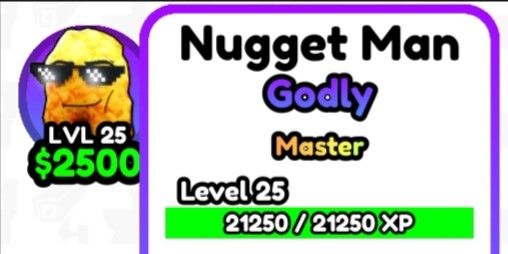 godly Nugget Man level max + trait master