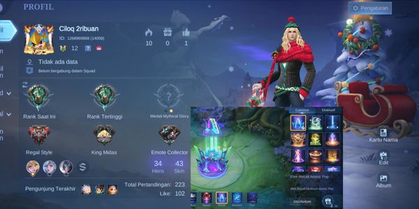 AKUN ML MURAH LANCELOT CHRISTMAS DAN EPIC, BRODY MPL #KAM02
