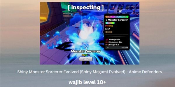 Shiny Monster Sorcerer Evolved (Shiny Megumi Evolved) - Anime Defenders