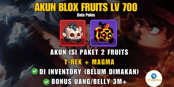 Account+T-rex Uneaten Fruit in Inventory | Blox Fruits Account Level 700