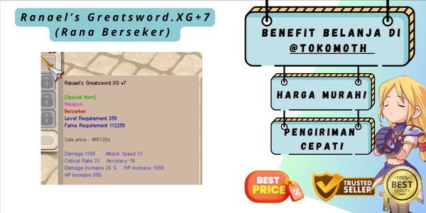 Ranael's Greatsword.XG+7 (Rana Berseker)