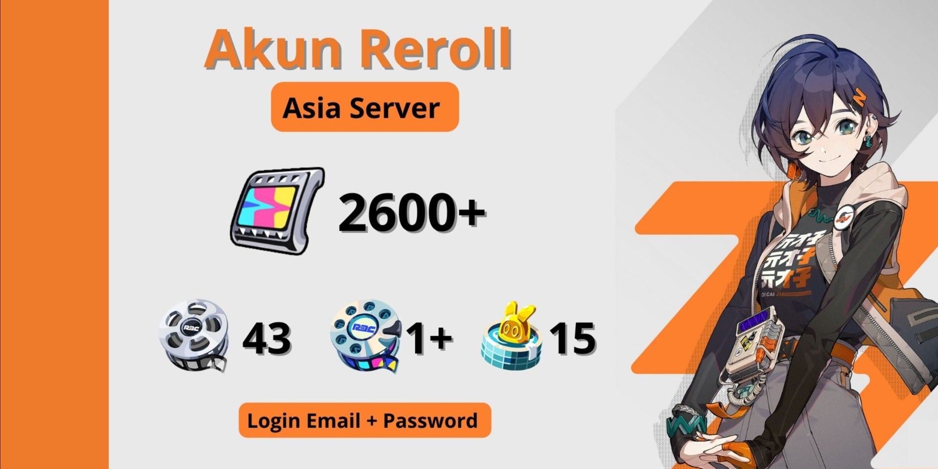 Beli Akun [Belle] Akun Reroll Zenless Zone Zero #4 Zenless Zone Zero ...