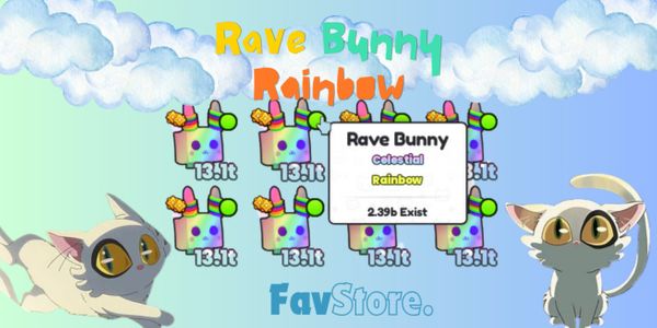 Pet Rave Bunny Rainbow Pet Simulator 99