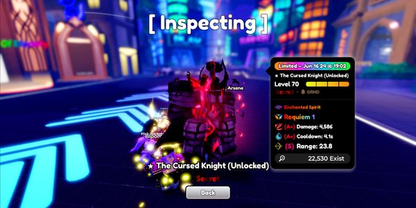 The Cursed Knight Evolved Requiem (Igris) Godly Stats