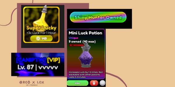 Jasa Joki Gacha (VIP + SHINY HUNTER + 3x LUCK)
