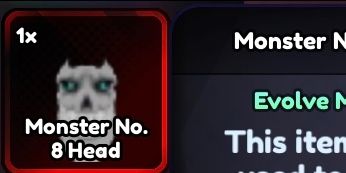 Monster No 8 head evo item Anime Last Stand