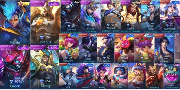 cheap mobile legend account