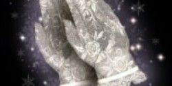 Snow Swan Rosette Lace Gloves