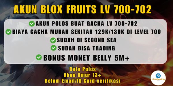 Account Level 700 Money/Belly 5m+ Create Plain Data Gacha | Blox Fruits Account