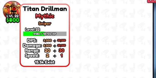 titan drillman sniper skibidi tower defense