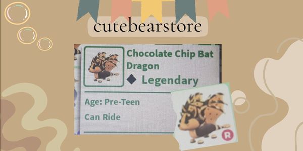 Ride Chocolate Chip Bat Dragon (R CCBD) | Adopt Me! Pet
