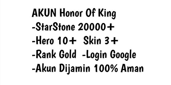 HONOR OF KING ACCOUNTS ARE CHEAP AND SAFE