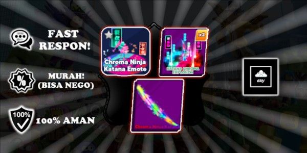 Chroma ninja katana set