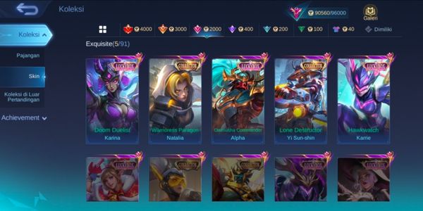 Cheapest Mobile Legend Server 2004 Sultan account