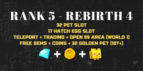 RANK 5 - REBIRTH 4 (PET SIMULATOR 99)
