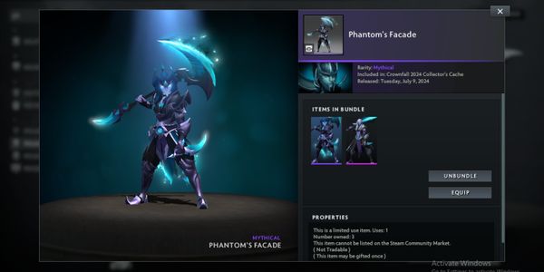 "Phantom's Façade (Bundle Phantom Assassin Crownfall Act III and Collector's Cache)"