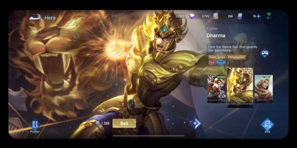 Skin Dharma Saint Saiya Golden Leo Dharma Murah