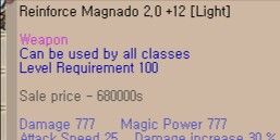Magnado +12 Tun G dmg