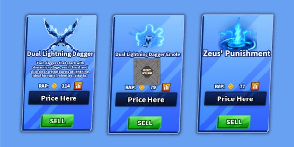 Dual Lightning Dagger - Full Set | Blade Ball Limited Sword
