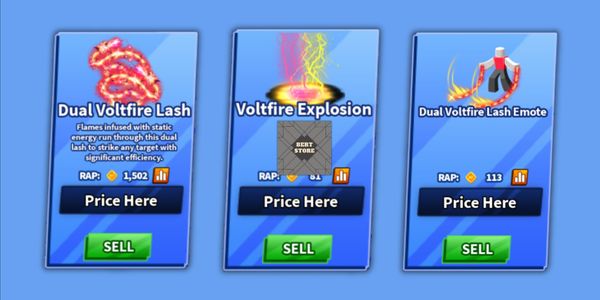 Dual Voltfire Lash - Full Set | Blade Ball Limited Sword