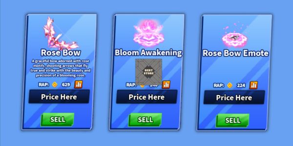 Rose Bow - Full Set | Blade Ball Limited Sword