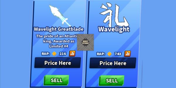 Wavelight Greatblade + Emote | Blade Ball Limited Sword