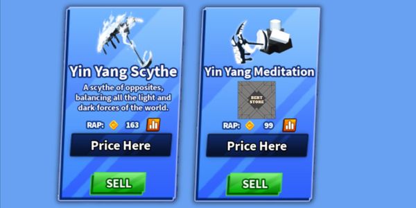 Yin Yang Scythe + Emote | Blade Ball Limited Sword