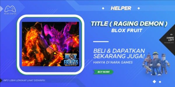 Buy Gaming Buddy Title Raging Demon Blox Fruits Roblox 2943248 | itemku