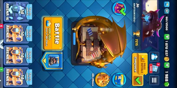 Arena 19, Golds 1.040.246+, Gems 1938