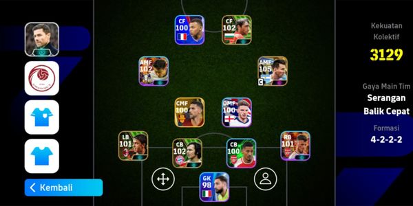 Akun eFootball Son Blitz Curler x Pack Inggris x Pack Argentina x POTW GG x Shotime n Epic Booster GG